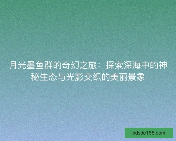 月光墨鱼群的奇幻之旅：探索深海中的神秘生态与光影交织的美丽景象